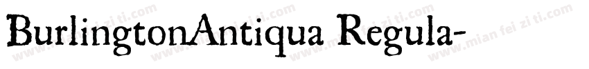 BurlingtonAntiqua Regula字体转换